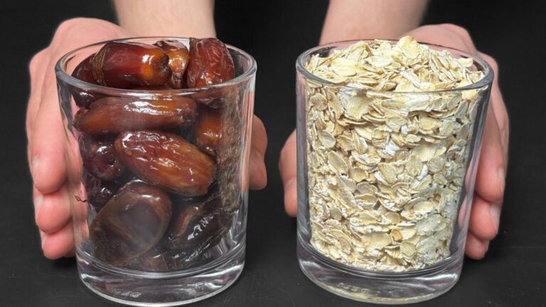 Eine geniale Idee für zuckerfreies Dessert mit Haferflocken und Datteln in nur 5 Minuten…