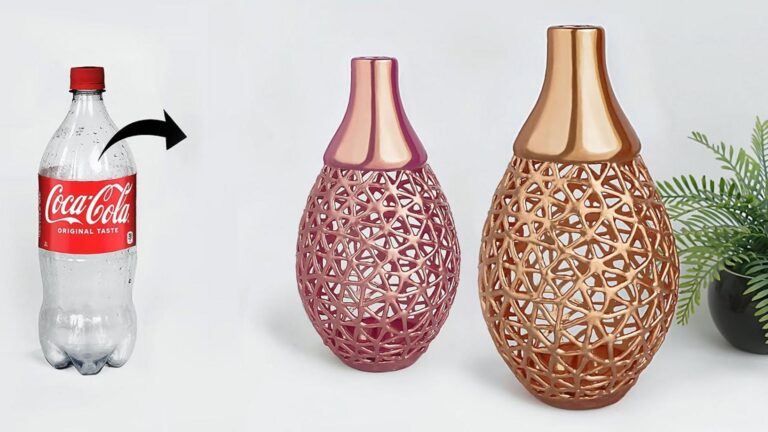 Diese einfache Idee verwandelt eine Plastikflasche in eine atemberaubende Blütenvase…