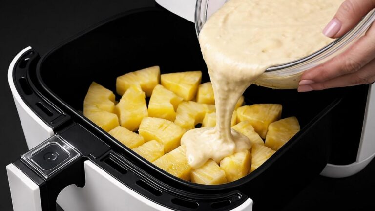 Eine ganz einfache Idee für einen saftigen Airfryer Kuchen mit Ananas… du wirst staunen!