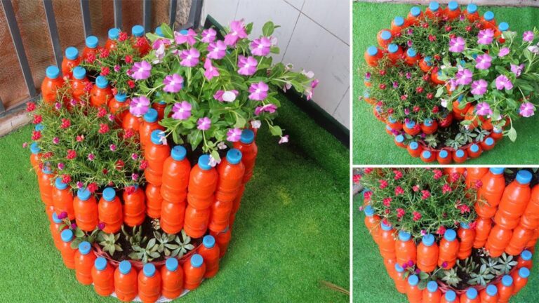Mit dieser einfachen Idee verwandelst du alte Plastikflaschen in einen bunten