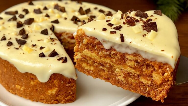 Dieser einfache Apfelkuchen ohne Backen wird deine Dessertwelt auf den Kopf stellen…