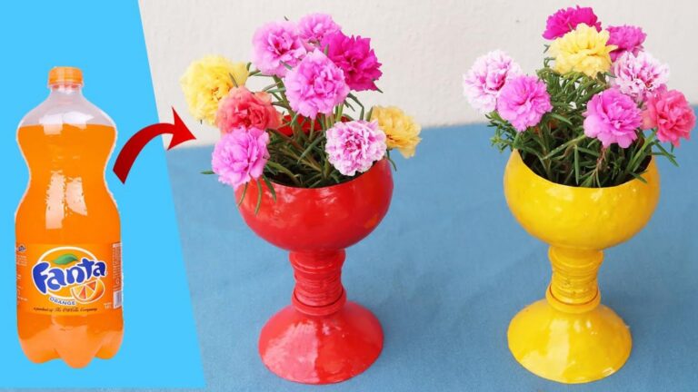 Dieser einfache Trick verwandelt alte Plastikflaschen in traumhafte Blumenkübel…
