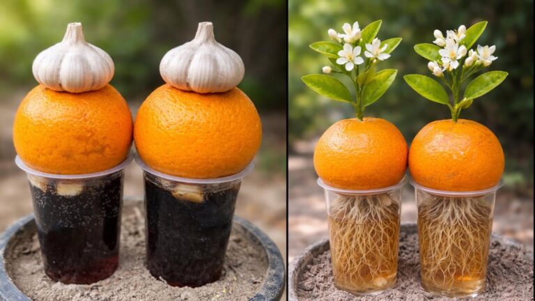 Dieser einfache Trick verwandelt eine Orange in eine beeindruckende Pflanze … entdecke
