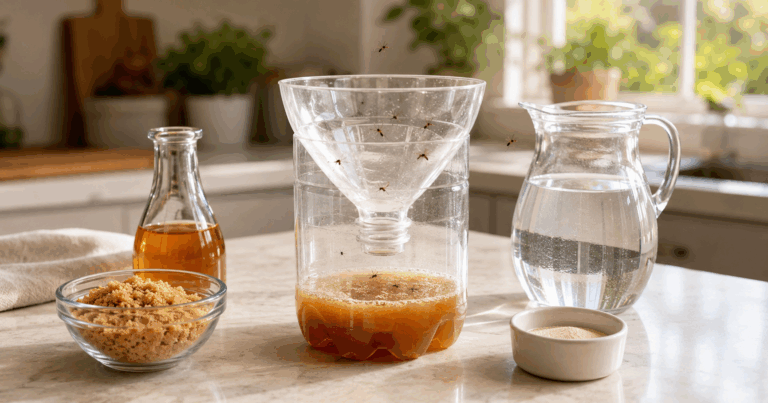 Natürliche Mückenfalle aus einer Plastikflasche selber machen