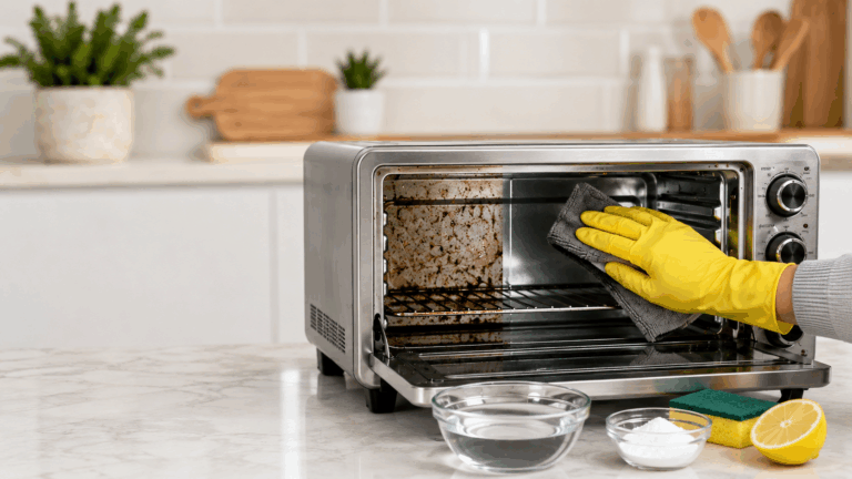 Toaster-Backofen gründlich reinigen: So entfernen Sie Fett, Krümel und eingebrannte Rückstände richtig